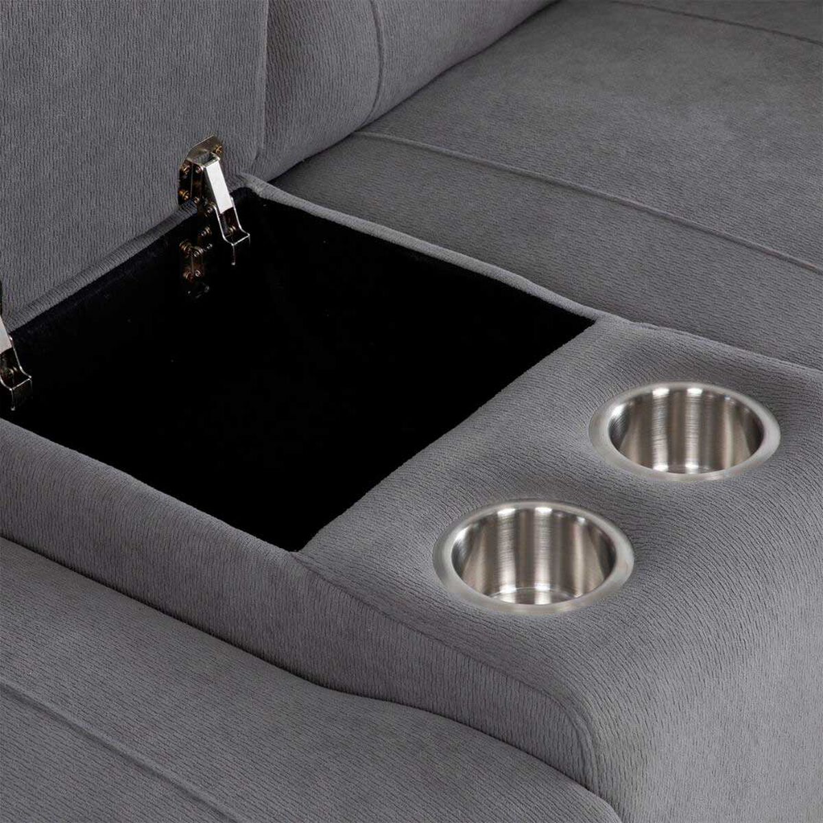 Sofá Reclinable Eléctrico Daniels KM807LPWGR 2 Cuerpos Gris