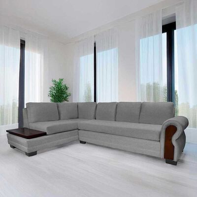 Sofá Seccional Living Factory Michigan 6 Cuerpos Gris