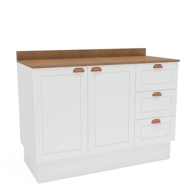 Imagen 2 del producto Mueble Base de Cocina Royal Vekkahome 2 Puertas 3 Cajones Blanca