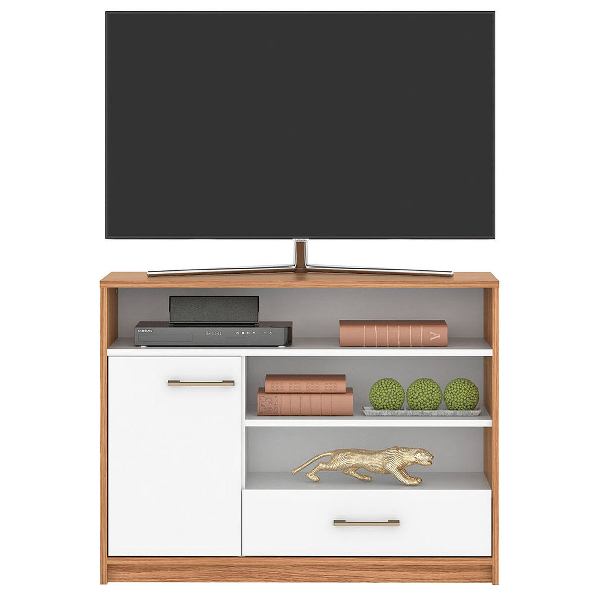 Rack TV Vekkahome Hera Hasta 32" Caf&eacute;