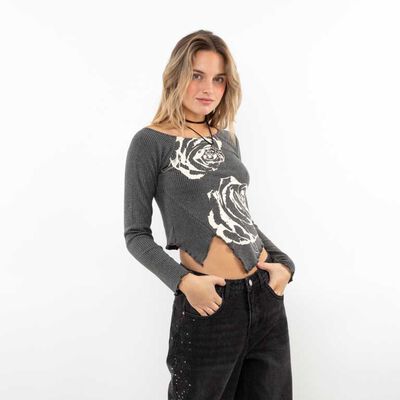 Sweater Crop Mujer Icono