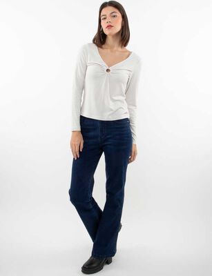 Imagen 2 del producto Polera Manga larga Mujer Fiorucci Crudo