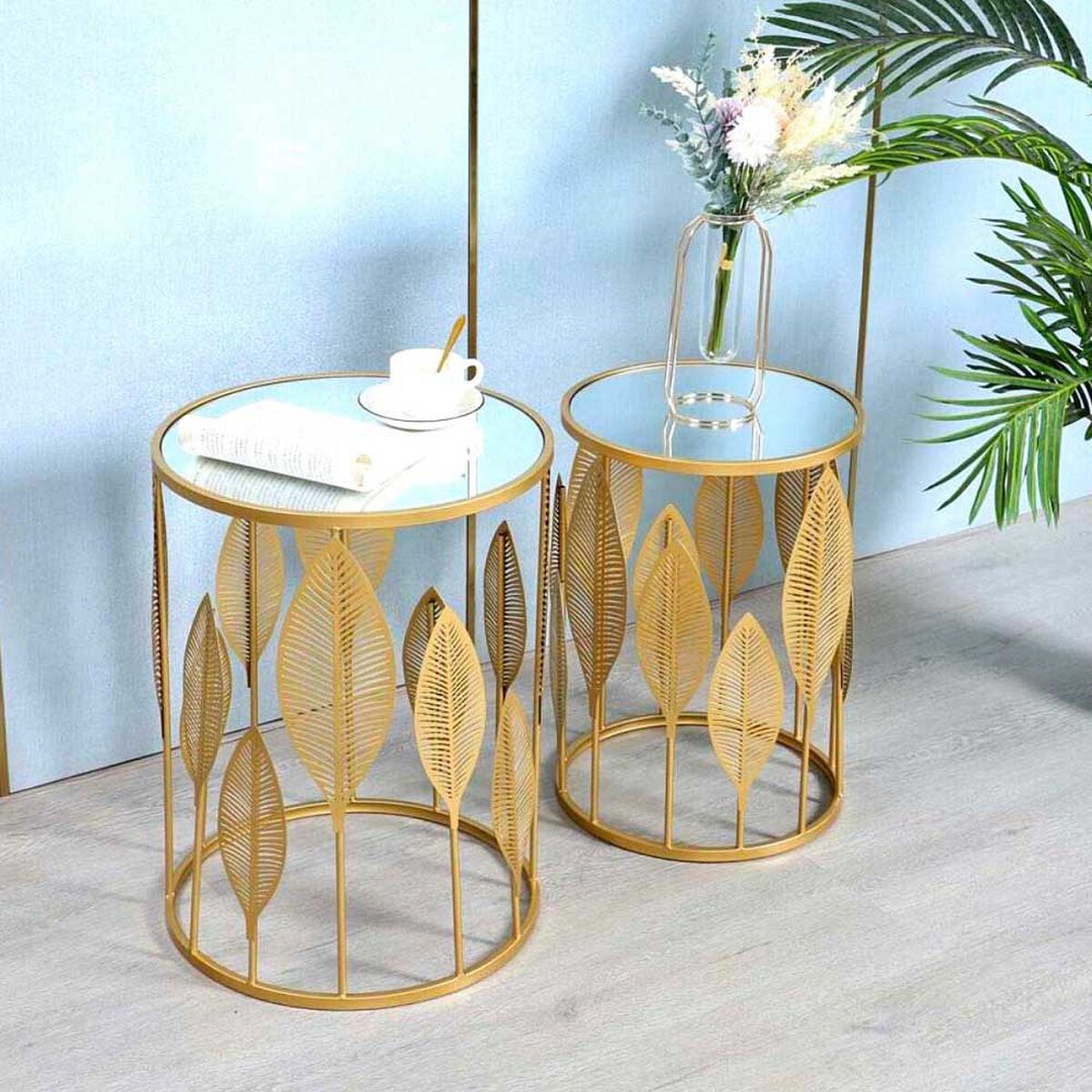 Set 2 Mesas Contemporáneas Ankara Store Dortmund Dorado