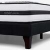 Cama Europea Rosen Super King Driven + Respaldo Issey Niebla