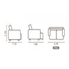 Sofá Amuv Malta Reclinable 3 Cuerpos Gris