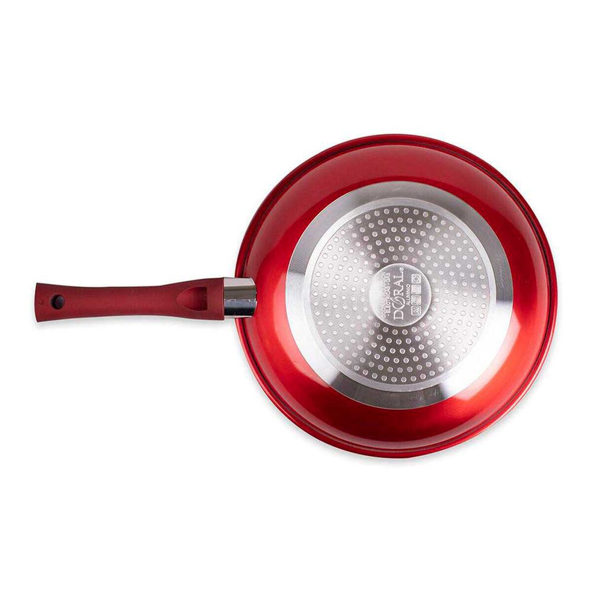 Sart&eacute;n Acero Inoxidable Doral Montecarlo 28 cm Rojo