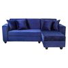 Sofá Seccional Derecho Diseño A&M Home Maite 3 Cuerpos Azul
