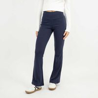 Pantalón Flare Mujer Icono Navy, Negro