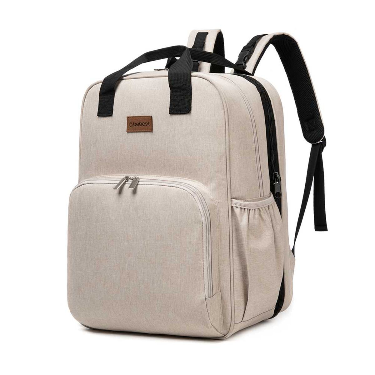 Bolso Maternal Pañalero Mudador Beige Bebesit