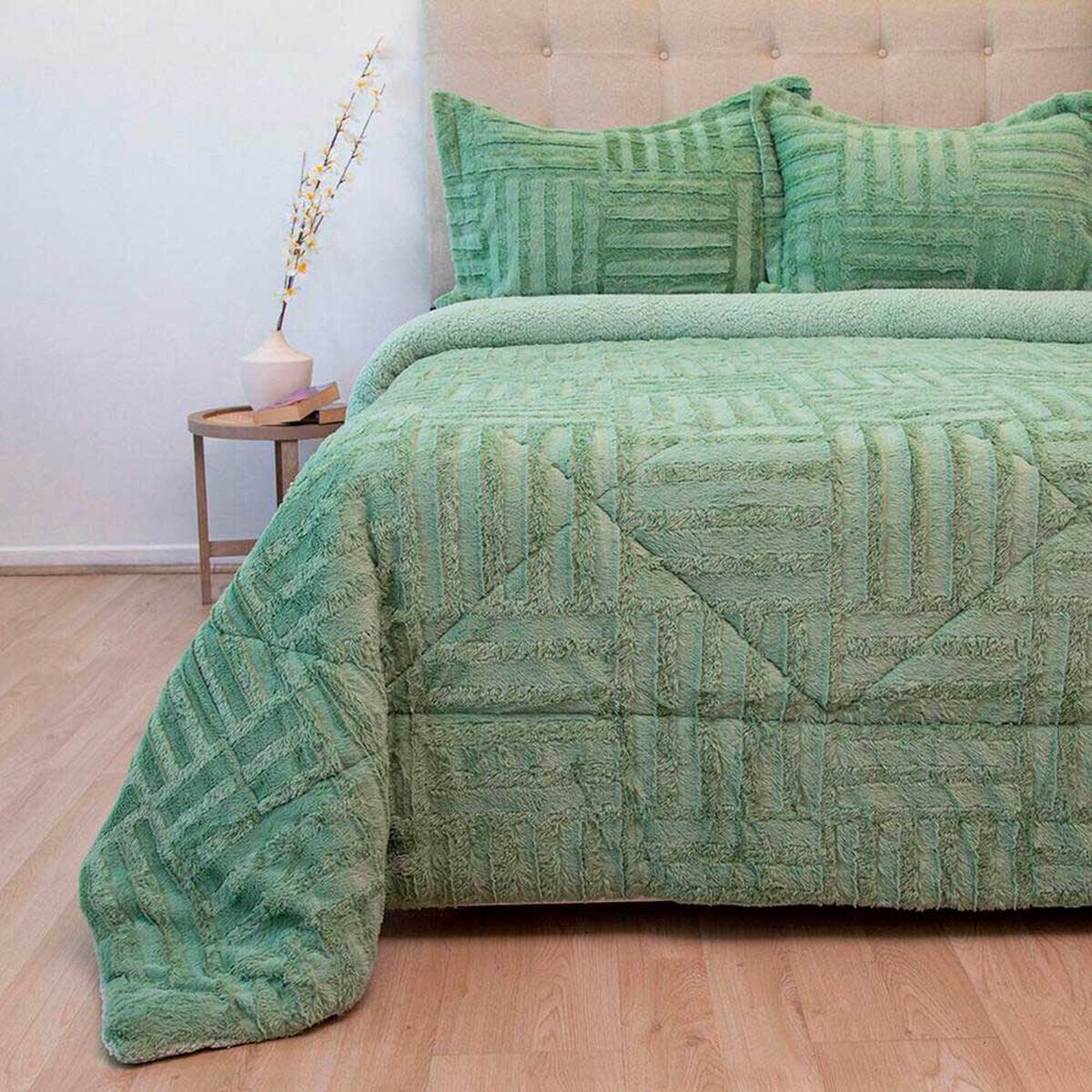 Cubrecama Doral King Verde Senses