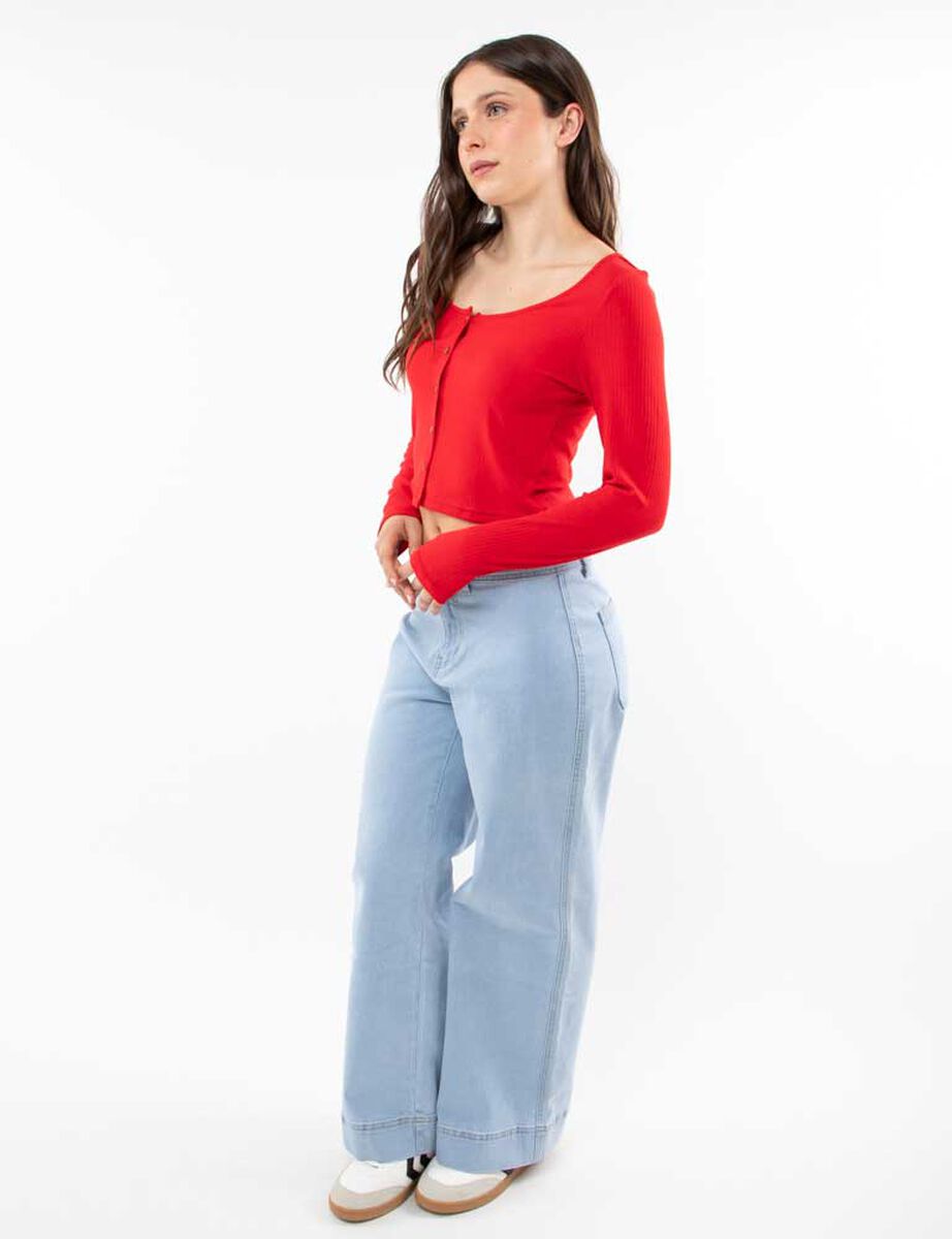 Polera Crop Manga Larga Mujer Icono