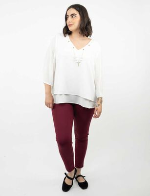 Imagen 2 del producto Leggins Mujer Extralindas Burdeo