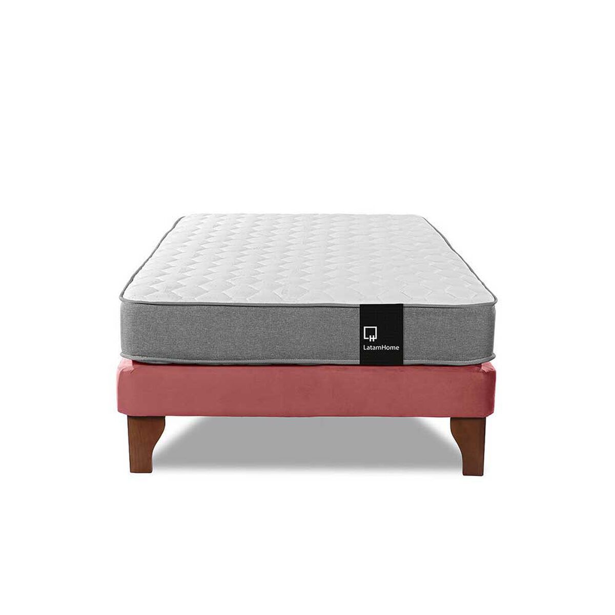 Cama Europea Latam Home 1,5 Plazas Zen Best Palo Rosa