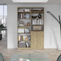 Estante 2 Puertas + Estante 5 Repisas + 2 Complementos TuHome Home Macadamia