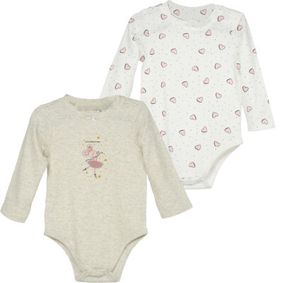 Pack 2 Body Manga Larga Beb&eacute; Chess Baby