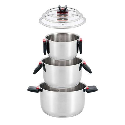 Batería de Cocina Vitta Acero Inoxidable Spazio 6 Piezas