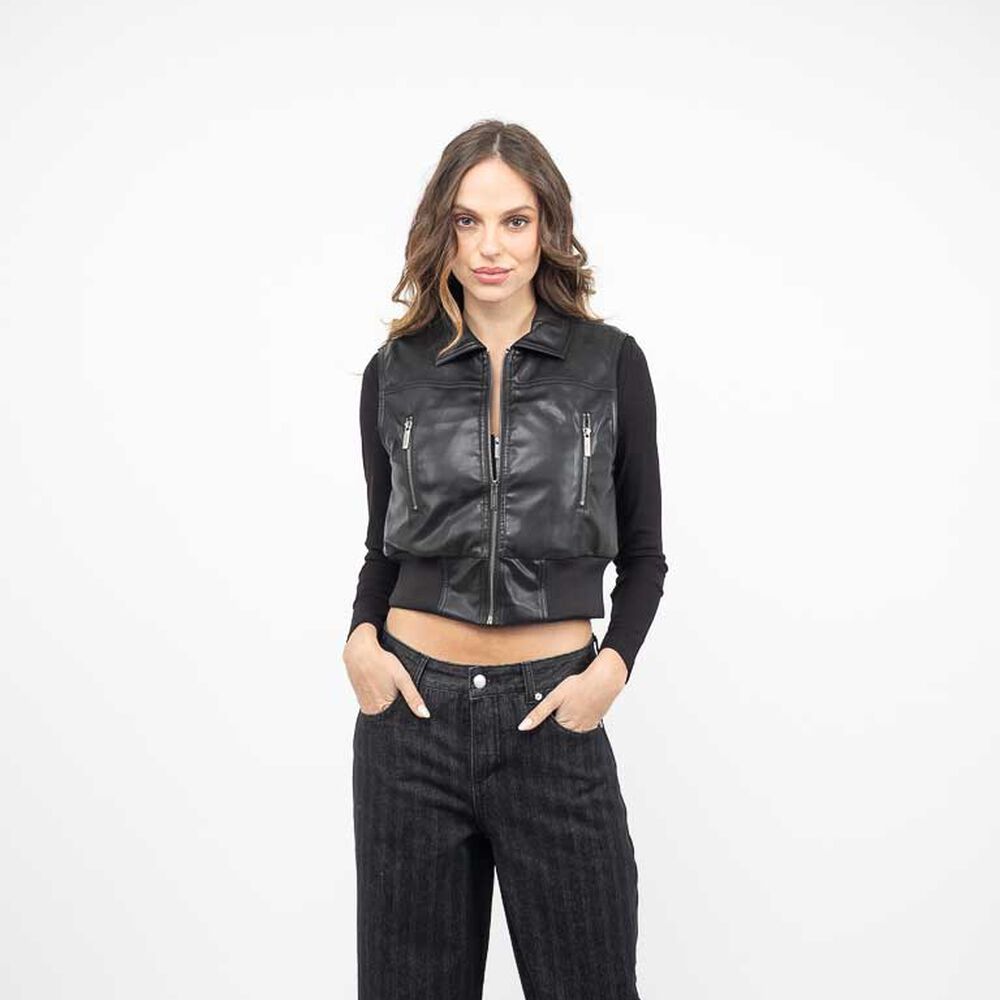 Parka Ecocuero Sin Mangas Mujer Soviet