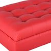 Banqueta Bodevir Wood Capitone 2 Cuerpos Rojo