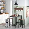 Mesa de Comedor Diario Fm Furniture Metalwood Colection Marrón Rústico