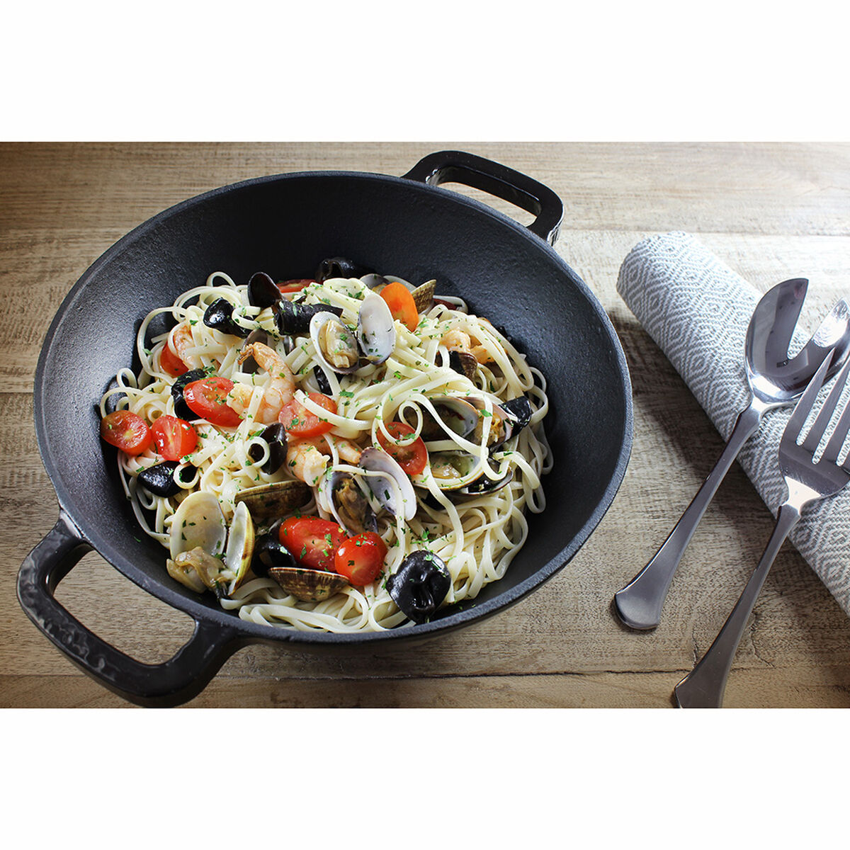 Wok Fierro Fundido Magefesa Ferro 30 cm