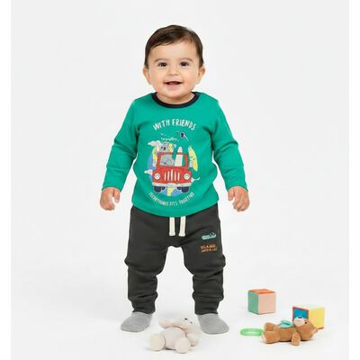 Pantal&oacute;n Buzo Jogger de Algod&oacute;n Beb&eacute; Chess Baby