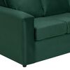 Juego de Living Bodevir Kendy Felpa 3 Cuerpos + Dos Poufs 1 Cuerpo Verde Botella