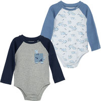 Pack 2 Body Manga Larga Chess Baby Indigo