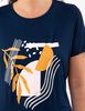 Polera Con Estampado Manga Corta Mujer Portman Club