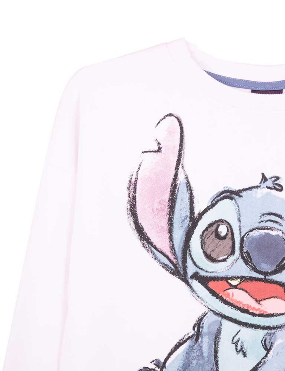 Polerón de Algodón Niña Stitch