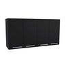 Mueble Superior de Cocina Tuhome Bazagli 4 Puertas Wengue