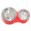 Plato Comida Agua Rojo Para Perro M Mascan