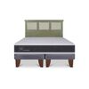Cama Europea CIC Base Dividida 2 Plazas Ortopedic + Respaldo Torino Olivo