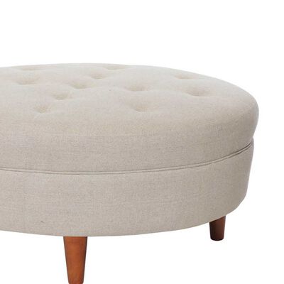 Imagen 2 del producto Pouf Latam Home Paris Lino Blanco