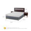 Cama Americana CIC 2 Plazas Excellence Plus + Respaldo + 2 Veladores Munich