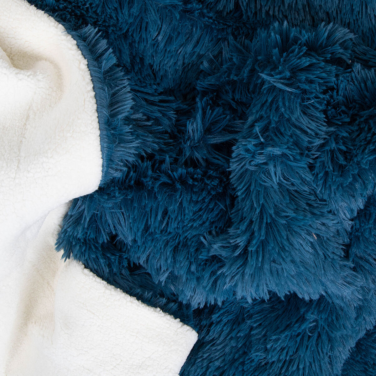 Manta Plush Sherpi Deluxe 127X152 Azul