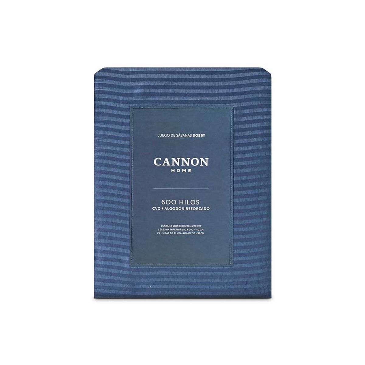 Juego de S&aacute;banas Cannon2 Plazas 600 Hilos Dobby Stone