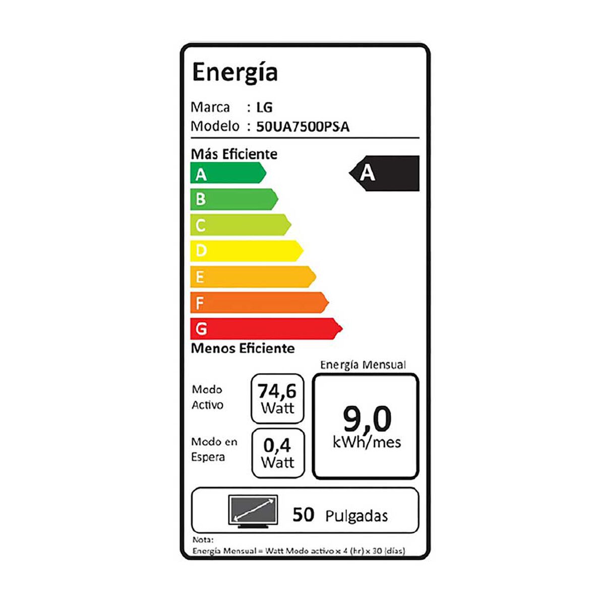 LED Smart TV LG 50UA7500PSA.AWH 50" 4K Ultra HD