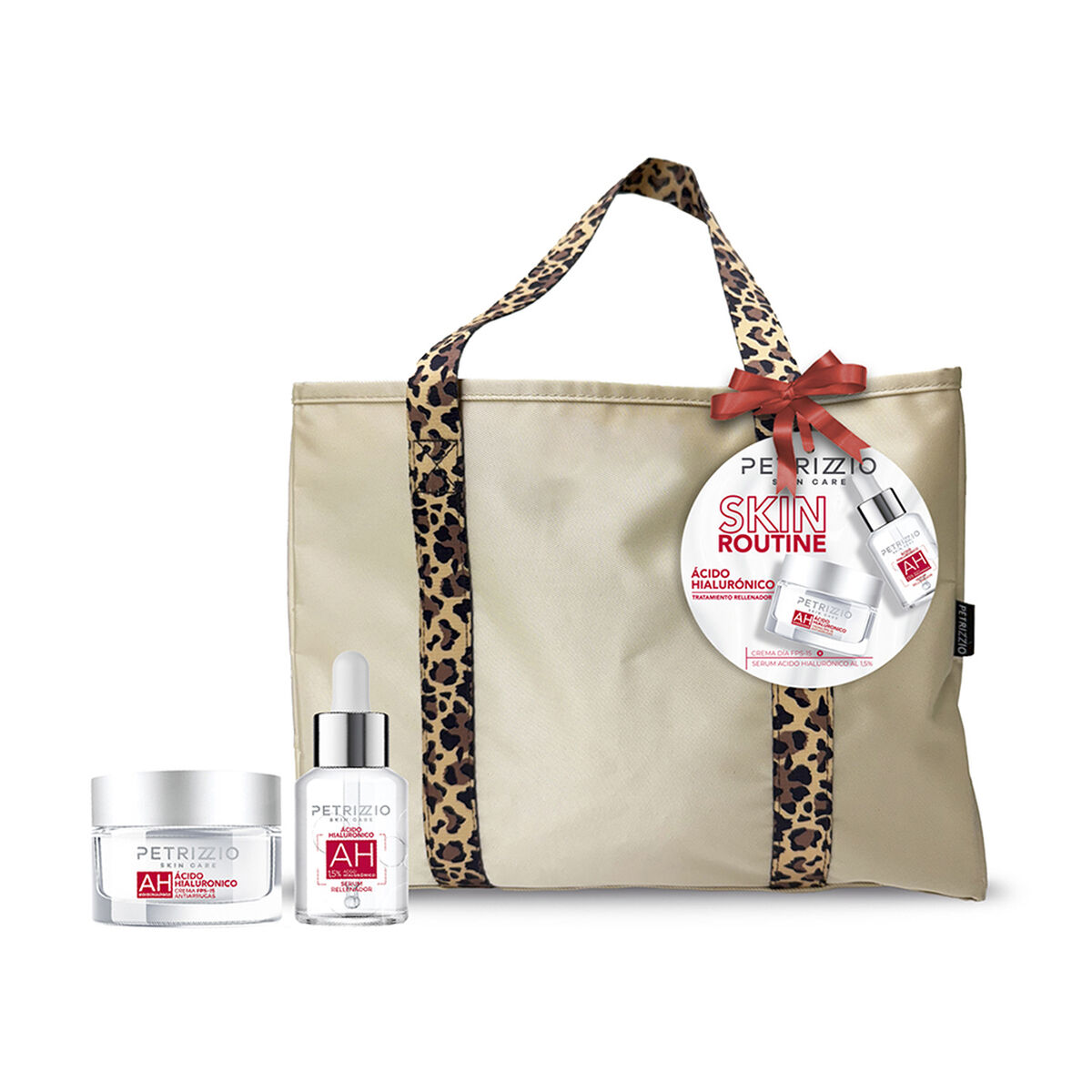 Set Skin Routine &Aacute;cido Hialur&oacute;nico Crema + S&eacute;rum + Cartera Petrizzio