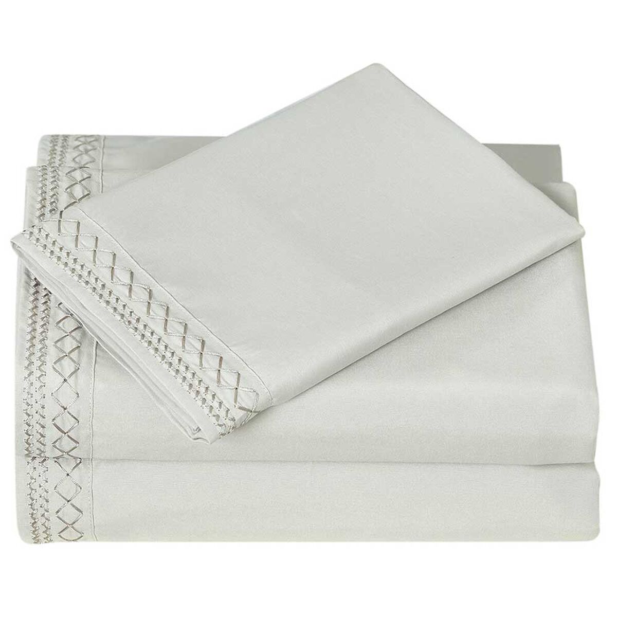 Juego de Sábanas Illusions 1,5 Plazas Broderie Beige