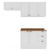 Kit Cocina Modular Royal Vekkahome 6 Puertas 3 Cajones Blanca