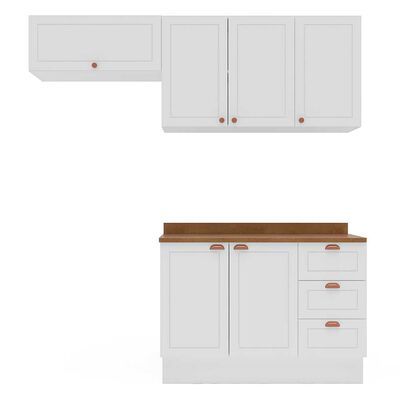 Imagen 1 del producto Kit Cocina Modular Royal Vekkahome 6 Puertas 3 Cajones Blanca