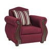 Juego de Living Innovamuebles New Bugambilia Sofá 3 Cuerpos + Dos Sillones 1 Cuerpo Burdeo