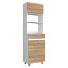 Mueble de Microondas Tuhome Luna 4 Puertas 1 Caj&oacute;n Fresno Blanco