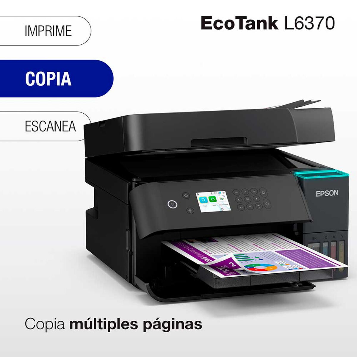 Impresora Multifuncional a color Wi-Fi Epson L6370