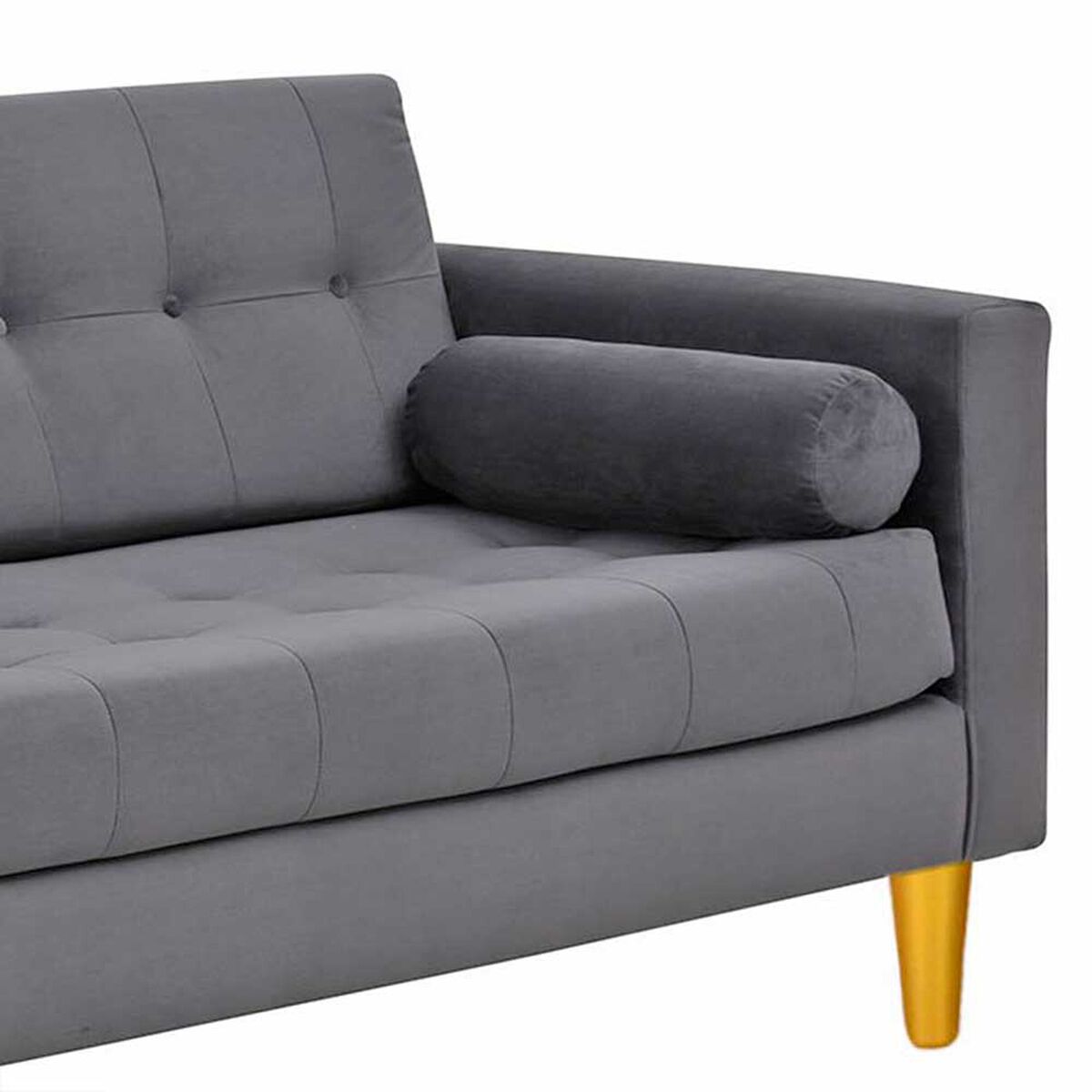 Sof&aacute; Bodevir Retro Felpa 01 3 Cuerpos Gris&nbsp;