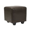 Juego de Living Innovamuebles Kahlo Sofá 3 Cuerpos + Dos Pouf 1 Cuerpo Café Oscuro