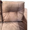 Juego de Living Kea Nize Felpa Sofá 3 Cuerpos + Dos Pouf 1 Cuerpo Café