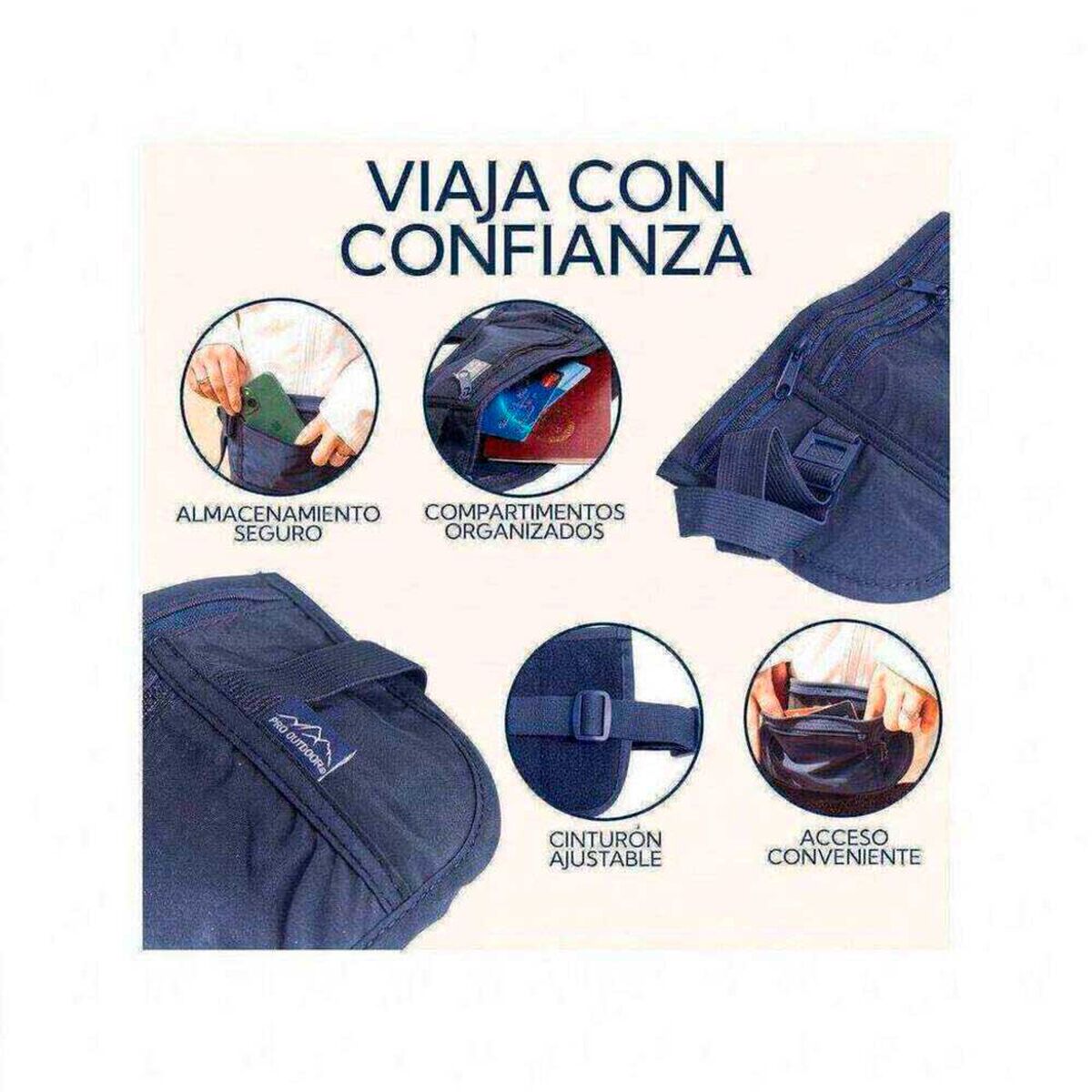 Banano para Viajes Azul Pro Outdoor