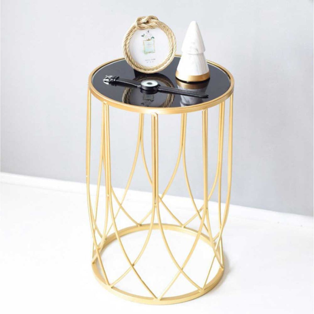 Set 2 Mesas de Vidrio Ankara Store T1010 Dorado