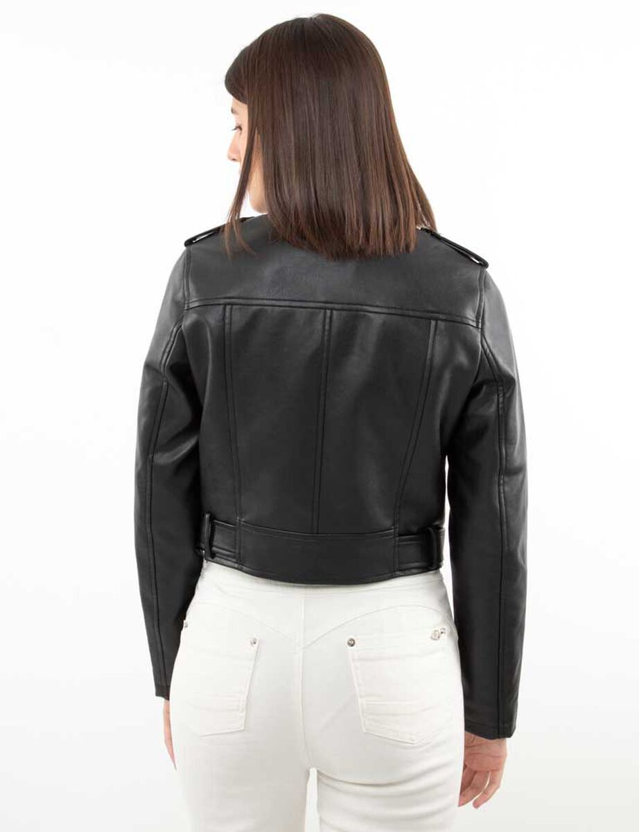 Chaqueta Biker Ecocuero Mujer Fiorucci